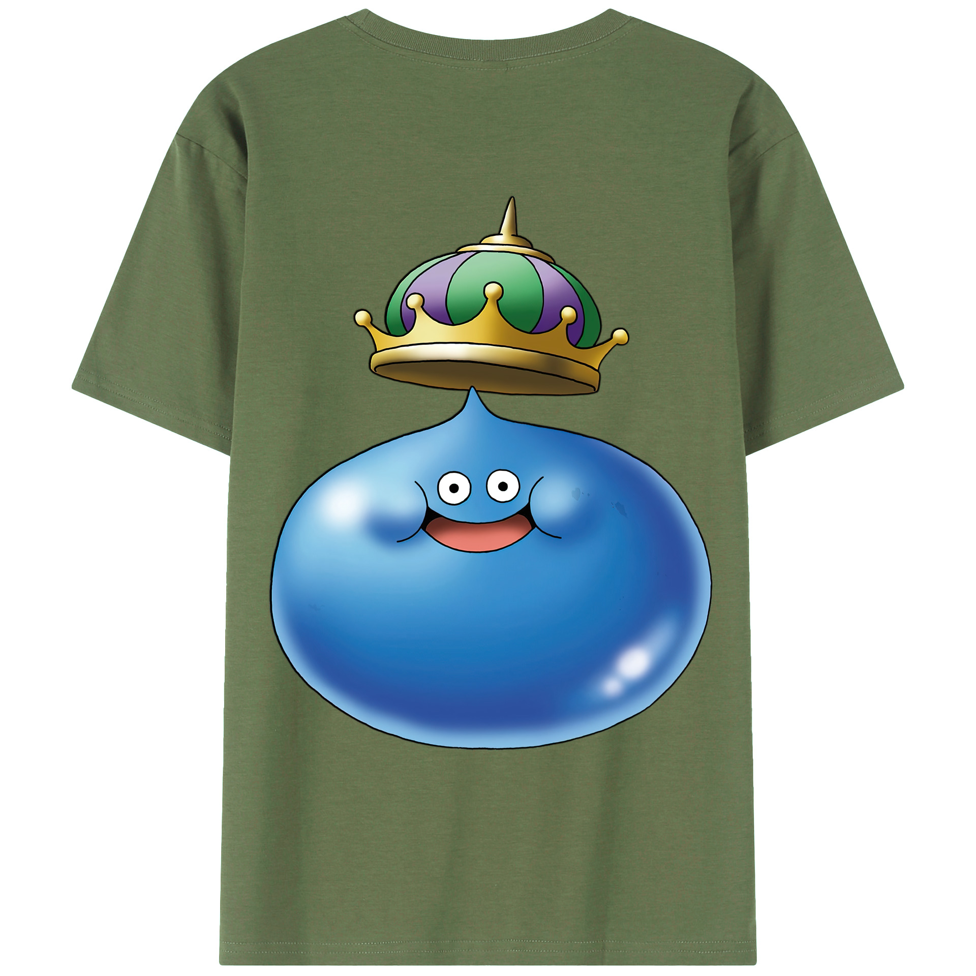（画像用） ドラゴンクエスト Doragon Kuesuto Dragon Quest 綿100％ メンズ半袖Tシャツ（バックプリント） 通気性